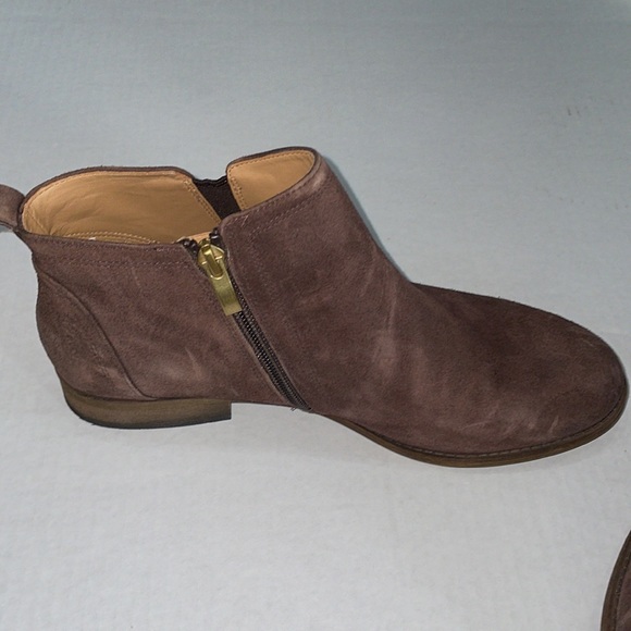 Franco Sarti ankle boots 9 wine brown very good condition leather fabric upper - Picture 11 of 14
